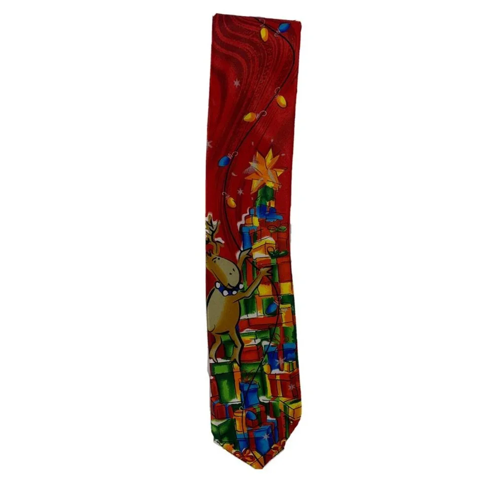 Jerry‎ Garcia Neck Tie Collection 62 Merry Christmas Red Reindeer Gifts